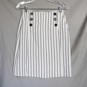 Gerard Darel Sailor Style Striped Mini Pencil Skir